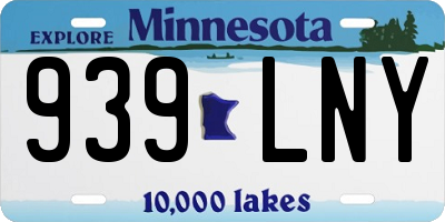MN license plate 939LNY