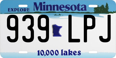 MN license plate 939LPJ