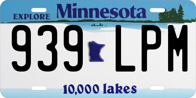 MN license plate 939LPM
