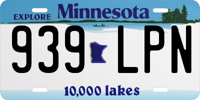MN license plate 939LPN