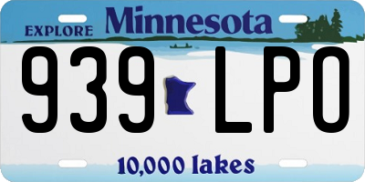 MN license plate 939LPO