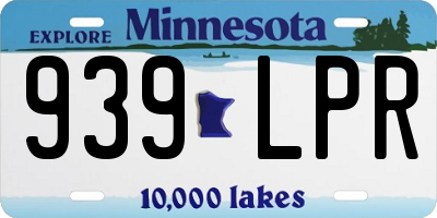 MN license plate 939LPR