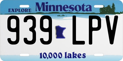 MN license plate 939LPV
