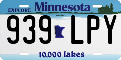 MN license plate 939LPY