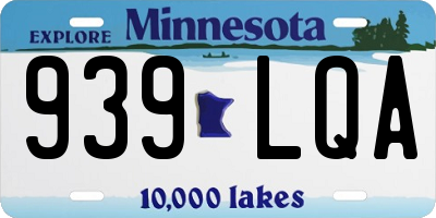 MN license plate 939LQA