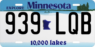 MN license plate 939LQB