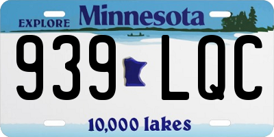MN license plate 939LQC