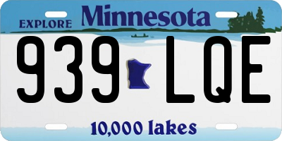 MN license plate 939LQE