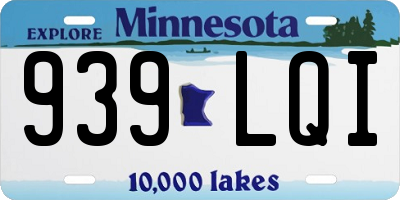 MN license plate 939LQI