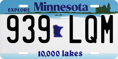 MN license plate 939LQM