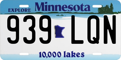 MN license plate 939LQN