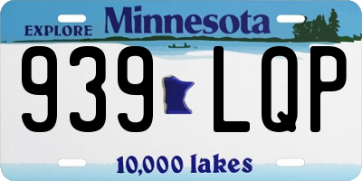 MN license plate 939LQP
