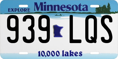 MN license plate 939LQS