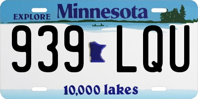 MN license plate 939LQU