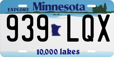 MN license plate 939LQX