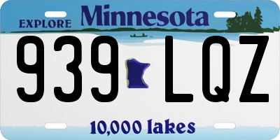 MN license plate 939LQZ