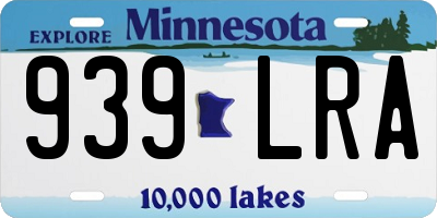 MN license plate 939LRA