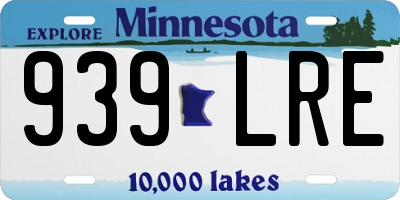MN license plate 939LRE