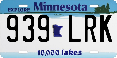 MN license plate 939LRK