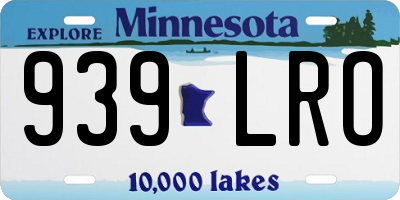 MN license plate 939LRO