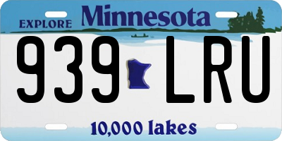MN license plate 939LRU