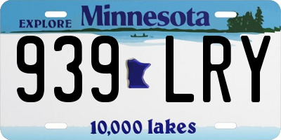 MN license plate 939LRY