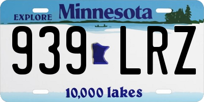 MN license plate 939LRZ
