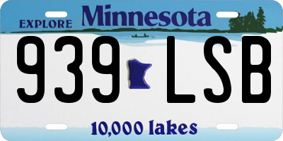 MN license plate 939LSB