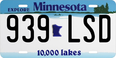 MN license plate 939LSD