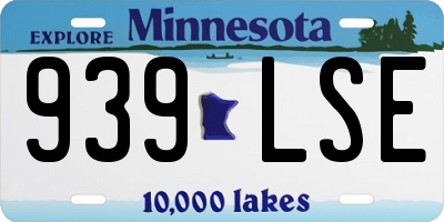 MN license plate 939LSE