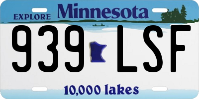 MN license plate 939LSF