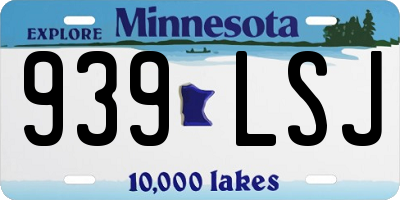 MN license plate 939LSJ