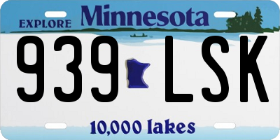 MN license plate 939LSK