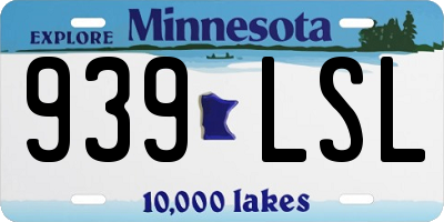 MN license plate 939LSL
