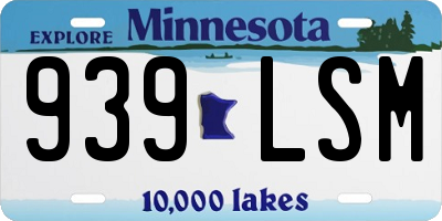 MN license plate 939LSM