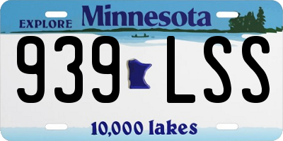 MN license plate 939LSS