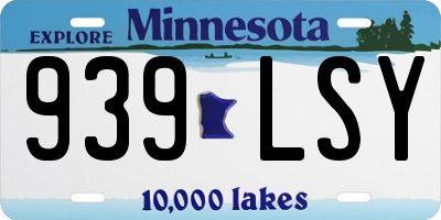MN license plate 939LSY