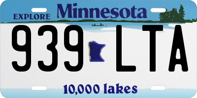 MN license plate 939LTA