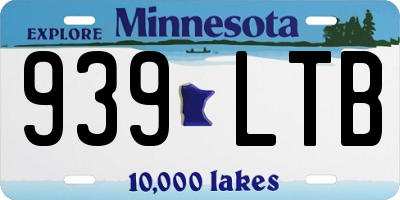 MN license plate 939LTB