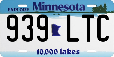 MN license plate 939LTC