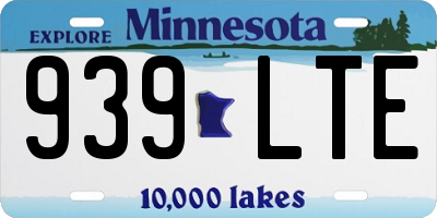 MN license plate 939LTE