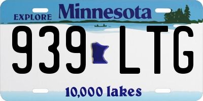 MN license plate 939LTG