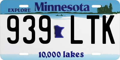 MN license plate 939LTK