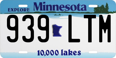 MN license plate 939LTM