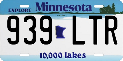 MN license plate 939LTR