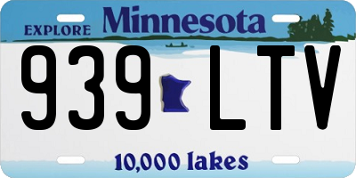 MN license plate 939LTV