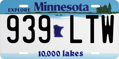 MN license plate 939LTW