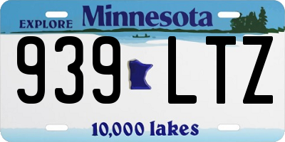MN license plate 939LTZ
