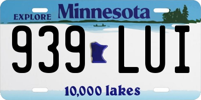 MN license plate 939LUI