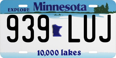 MN license plate 939LUJ